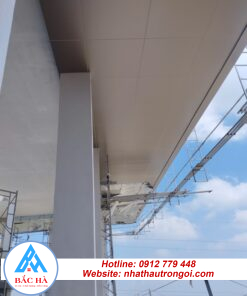 Mái sảnh aluminium composite Alcopanel